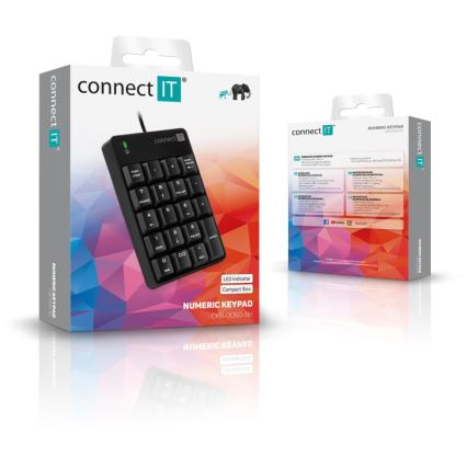 CONNECT IT CKB-0060-BK - Проводная цифровая клавиатура черный
