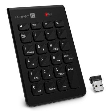 CONNECT IT CKB-0062-BK - Беспроводная цифровая клавиатура 1xAAA черный
