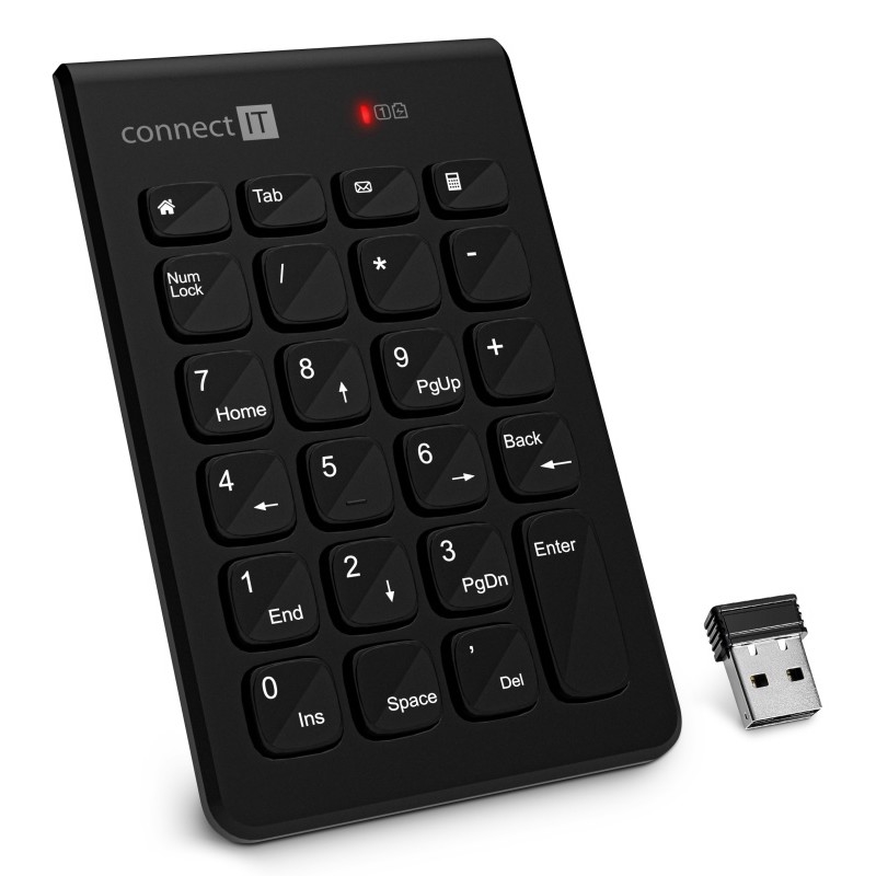 CONNECT IT CKB-0062-BK - Беспроводная цифровая клавиатура 1xAAA черный