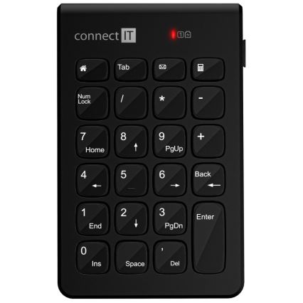 CONNECT IT CKB-0062-BK - Беспроводная цифровая клавиатура 1xAAA черный