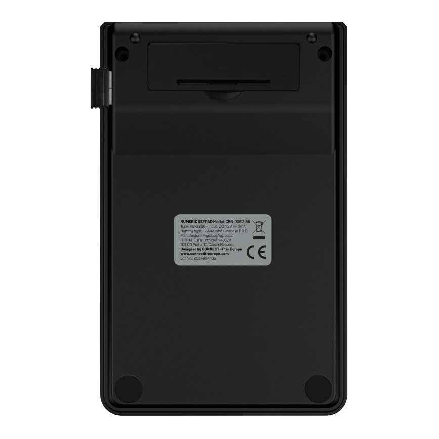CONNECT IT CKB-0062-BK - Беспроводная цифровая клавиатура 1xAAA черный