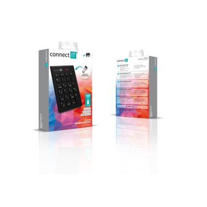 CONNECT IT CKB-0062-BK - Беспроводная цифровая клавиатура 1xAAA черный