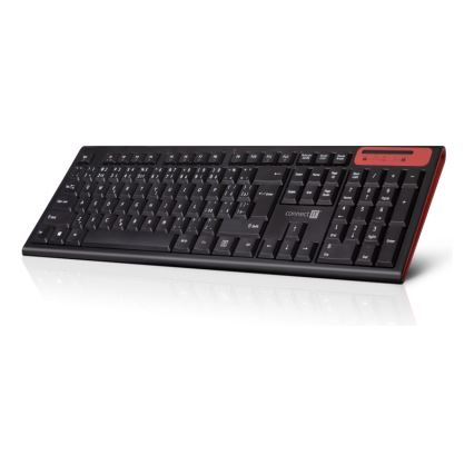 CONNECT IT CKB-3000-CS - Беспроводная мультимедийная клавиатура с локализацией CZ/SK 2xAAA черный