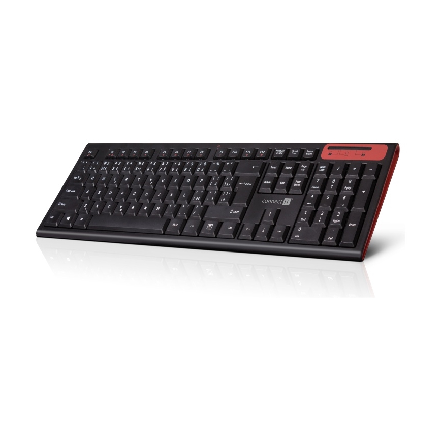 CONNECT IT CKB-3000-CS - Беспроводная мультимедийная клавиатура с локализацией CZ/SK 2xAAA черный