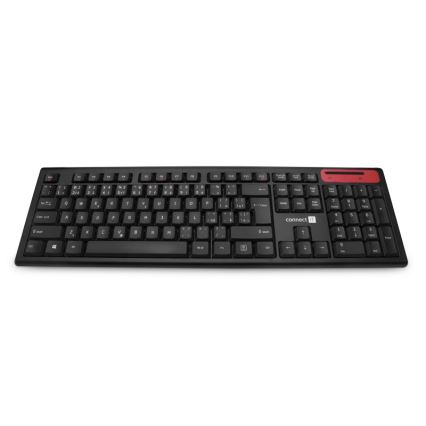 CONNECT IT CKB-3000-CS - Беспроводная мультимедийная клавиатура с локализацией CZ/SK 2xAAA черный