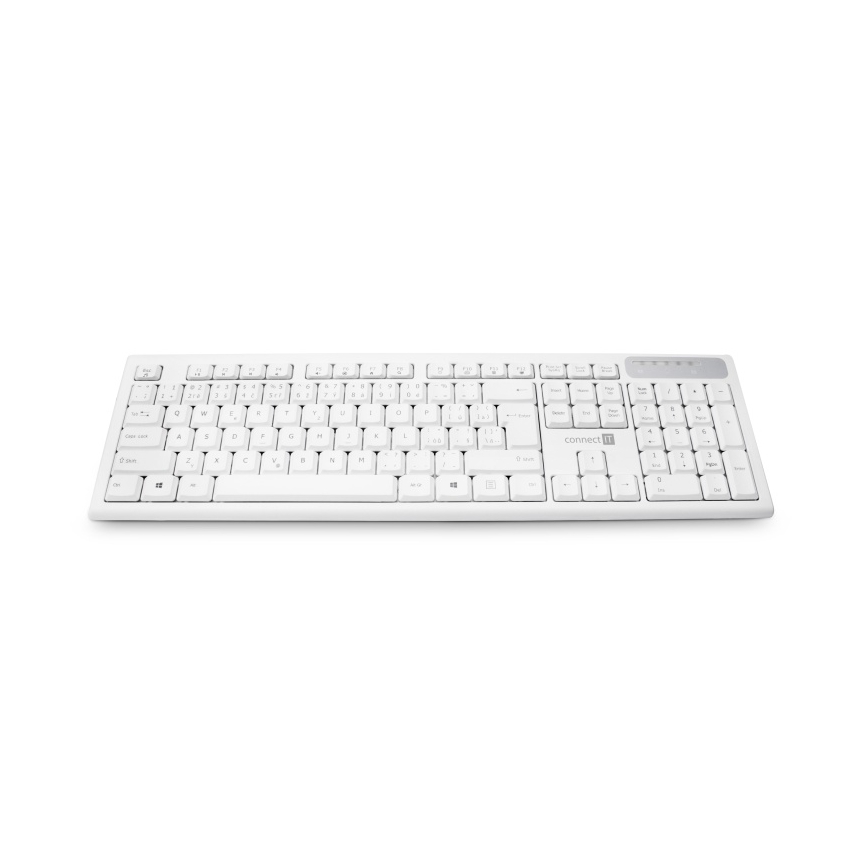 CONNECT IT CKB-3010-CS - Беспроводная мультимедийная клавиатура с локализацией CZ/SK 2xAAA белый