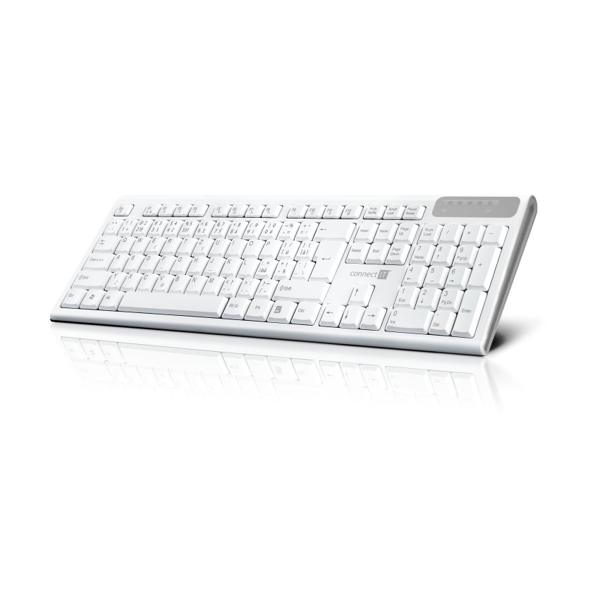 CONNECT IT CKB-3010-CS - Беспроводная мультимедийная клавиатура с локализацией CZ/SK 2xAAA белый