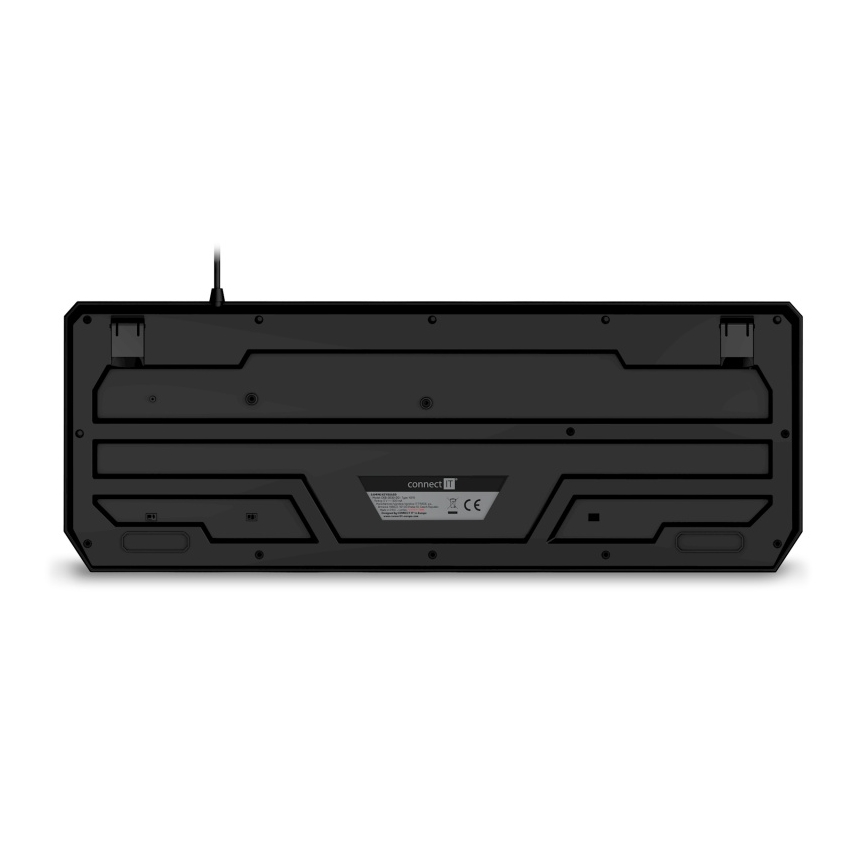 CONNECT IT CKB-3530-DD - LED RGB Дротова ігрова клавіатура з чеською/словацькою локалізацією чорний