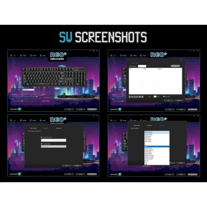 CONNECT IT CKB-3591-CS - LED RGB Дротова ігрова клавіатура з чеською/словацькою локалізацією чорний + червоний рамка