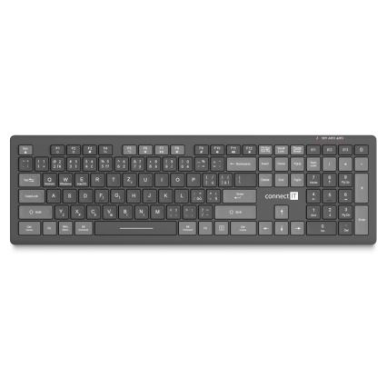 CONNECT IT CKB-5060-CS - Низькопрофільна безшумна клавіатура з чеською/словацькою локалізацією 350 mAh