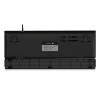 CONNECT IT CKB-7050-CS - LED RGB Дротова ігрова клавіатура з чеською/словацькою локалізацією чорний