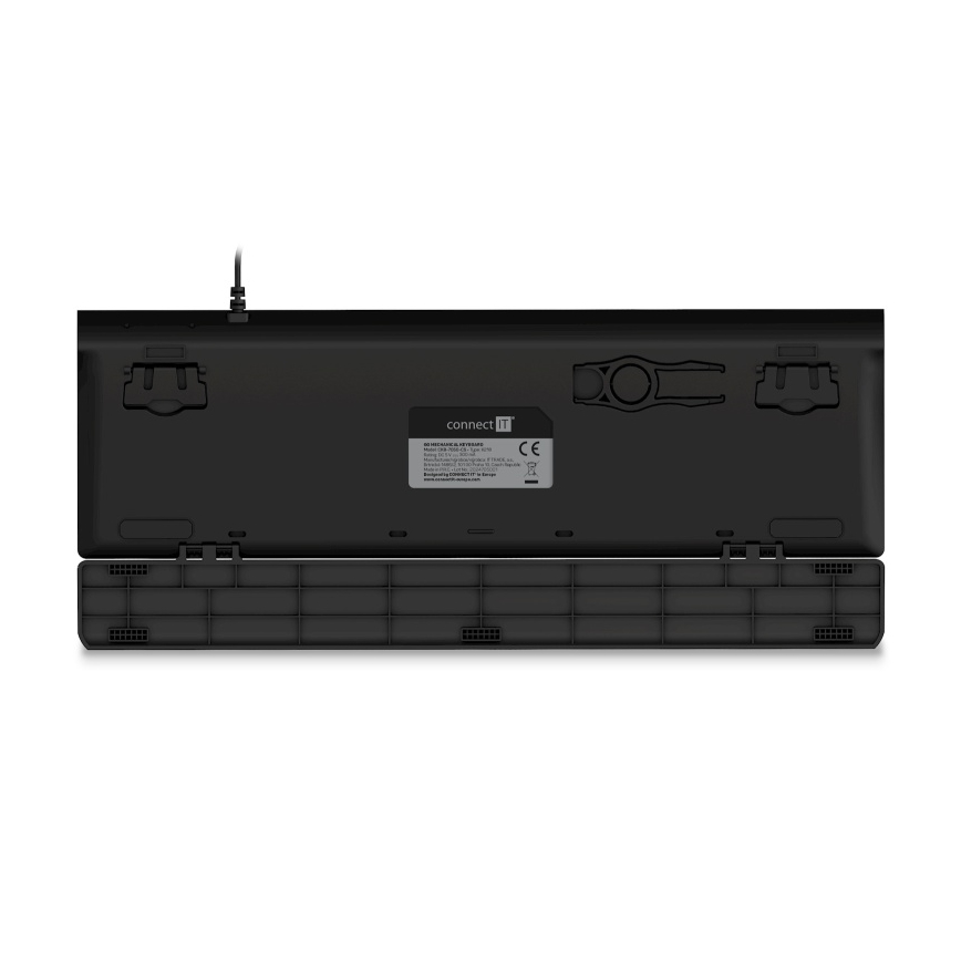 CONNECT IT CKB-7050-CS - LED RGB Дротова ігрова клавіатура з чеською/словацькою локалізацією чорний