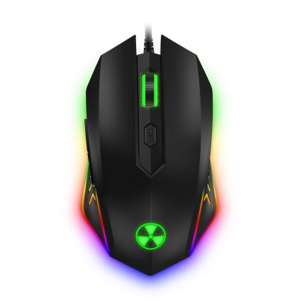 CONNECT IT CKM-3200-CS - Светодиодная проводная игровая RGB клавиатура и игровая мышь 1200/1800/2400/3600 DPI с локализацией CZ/SK черный