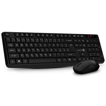CONNECT IT CKM-4500-CS - Беспроводная клавиатура и мышь 1000 DPI с локализацией CZ/SK 1xAAA + 1xAA черный