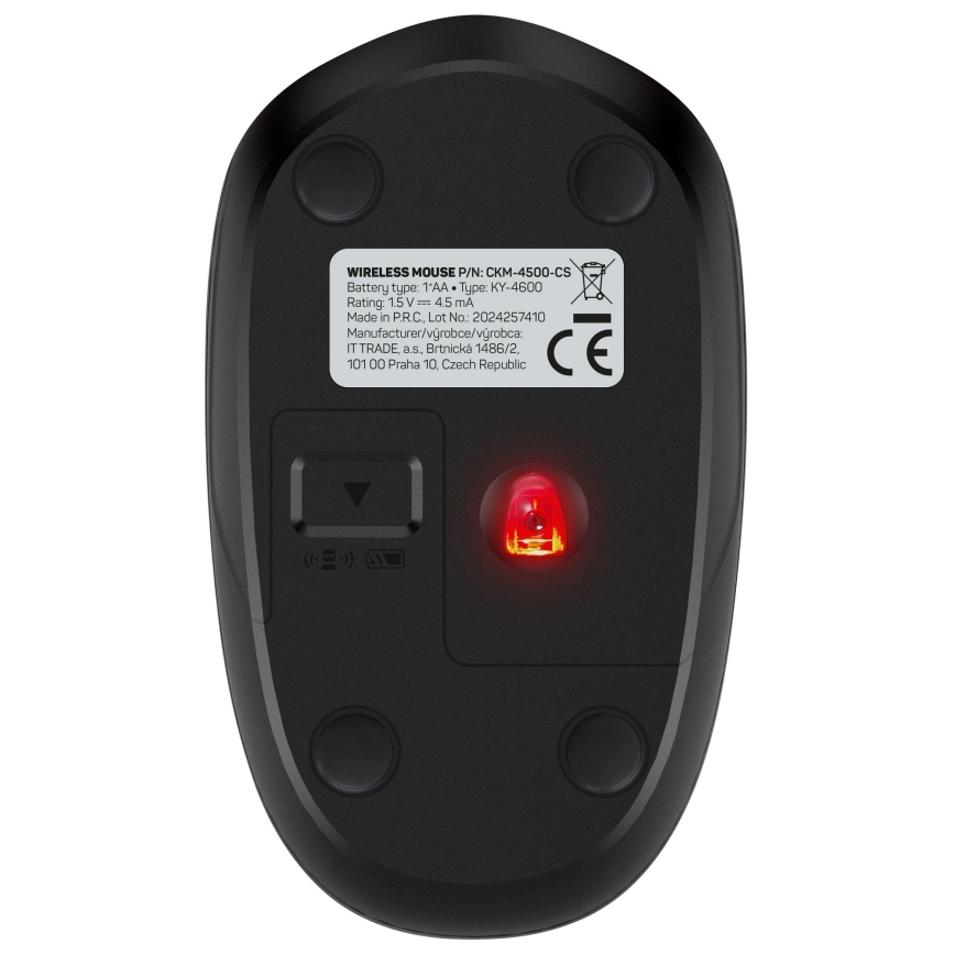 CONNECT IT CKM-4500-CS - Бездротова клавіатура та миша 1000 DPI з чеською/словацькою локалізацією чорний 1xAAA + 1xAA