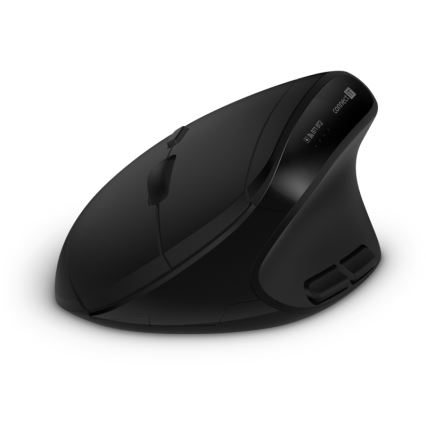 CONNECT IT CKM-6010-CS - Ергономічна бездротова клавіатура і миша 800/1200/1600/2400 DPI з чеською/словацькою локалізацією 1xAA + 2xAAA чорний