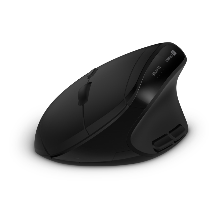 CONNECT IT CKM-6010-CS - Ергономічна бездротова клавіатура і миша 800/1200/1600/2400 DPI з чеською/словацькою локалізацією 1xAA + 2xAAA чорний