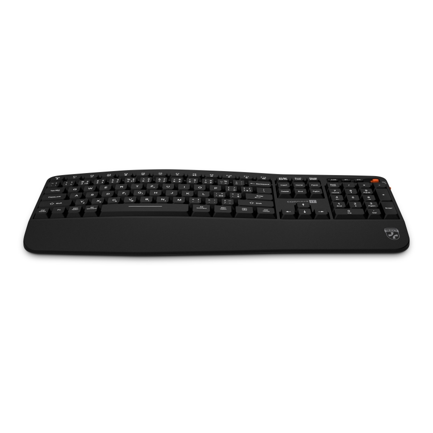 CONNECT IT CKM-6010-CS - Ергономічна бездротова клавіатура і миша 800/1200/1600/2400 DPI з чеською/словацькою локалізацією 1xAA + 2xAAA чорний