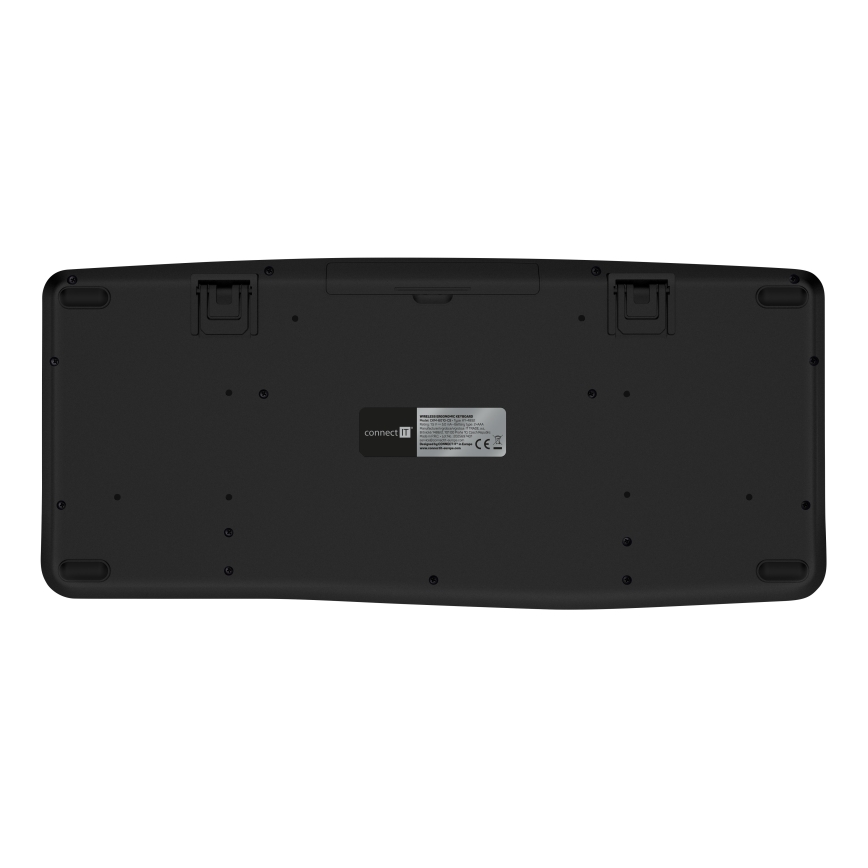 CONNECT IT CKM-6010-CS - Ергономічна бездротова клавіатура і миша 800/1200/1600/2400 DPI з чеською/словацькою локалізацією 1xAA + 2xAAA чорний
