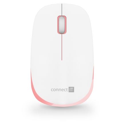 CONNECT IT CKM-7801-CS - Бездротова клавіатура та миша 1200 DPI з чеською/словацькою локалізацією 1xAAA + 1xAA білий/рожевий