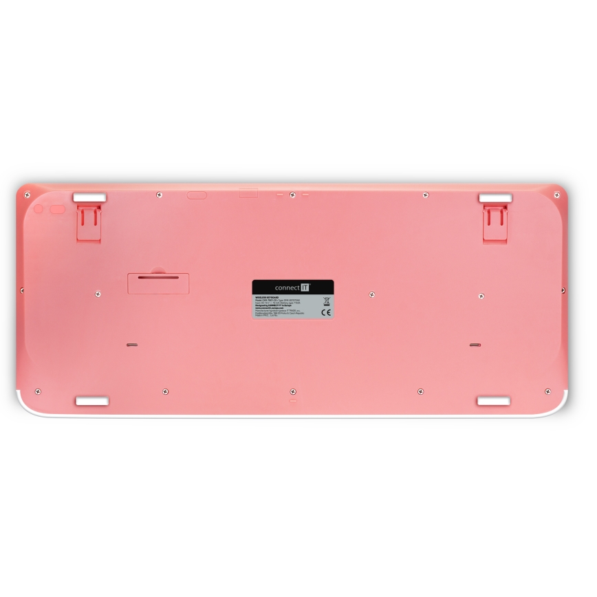 CONNECT IT CKM-7801-CS - Бездротова клавіатура та миша 1200 DPI з чеською/словацькою локалізацією 1xAAA + 1xAA білий/рожевий