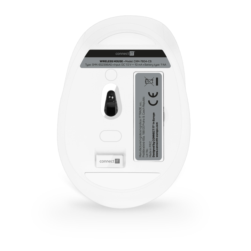 CONNECT IT CKM-7804-CS - Бездротова клавіатура та миша 1200 DPI з чеською/словацькою локалізацією 1xAAA + 1xAA білий