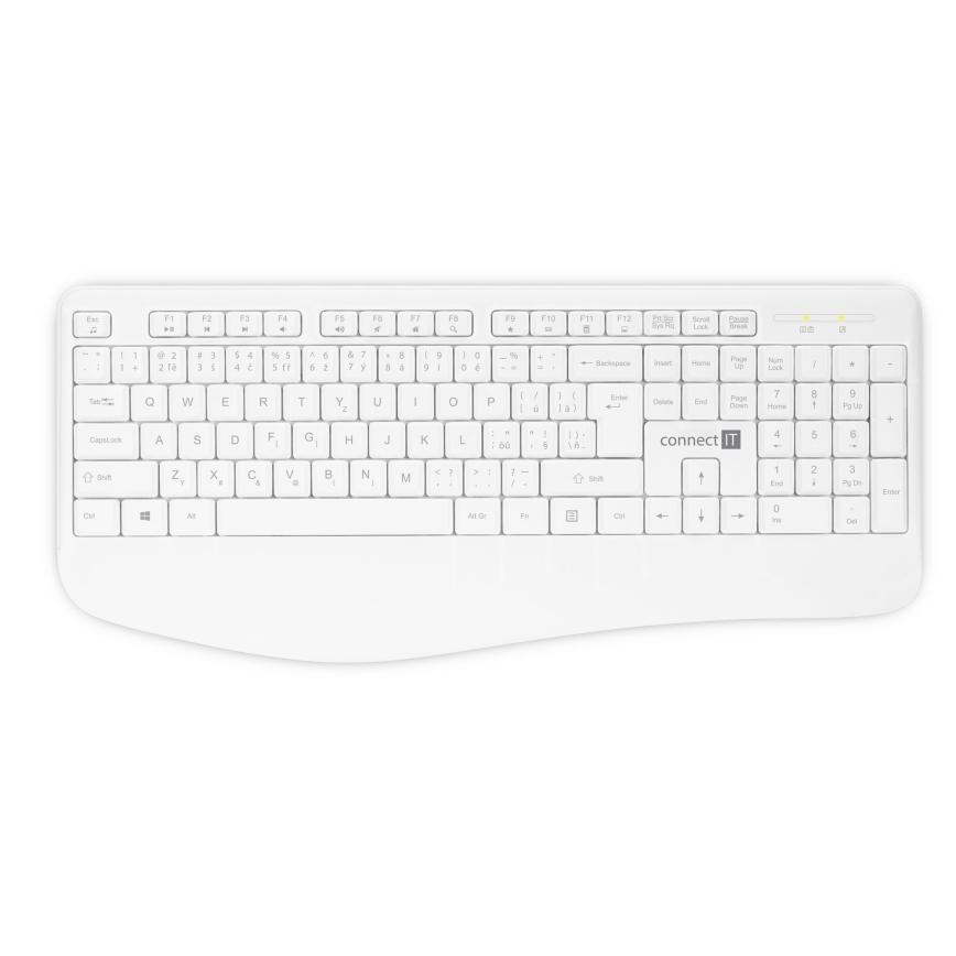 CONNECT IT CKM-7804-CS - Бездротова клавіатура та миша 1200 DPI з чеською/словацькою локалізацією 1xAAA + 1xAA білий