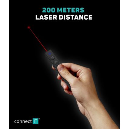 CONNECT IT CLP-2050-BK - Беспроводной презентер с лазерной указкой 1xAAA