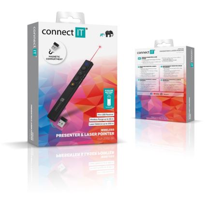 CONNECT IT CLP-2050-BK - Беспроводной презентер с лазерной указкой 1xAAA