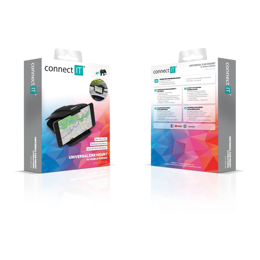 CONNECT IT CMC-5010-BK - Автомобільний тримач телефону