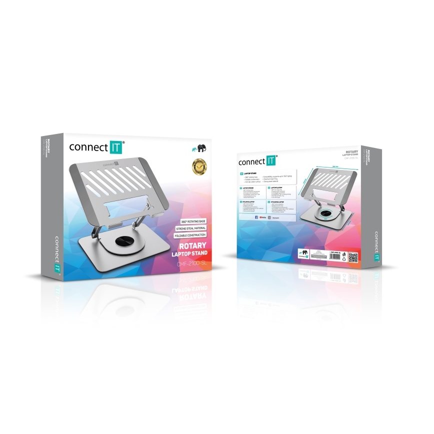 CONNECT IT CMF-2100-SL - Вращающаяся подставка для ноутбука серебристый