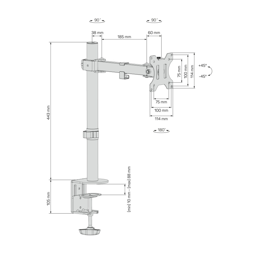 CONNECT IT CMF-3103-BK - Универсальный кронштейн для монитора 13-32” черный