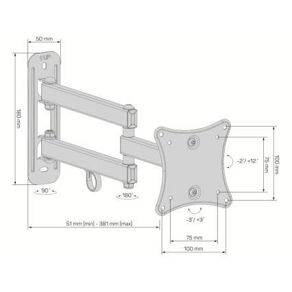 CONNECT IT CMH-2010-BK - Кронштейн для ТВ 13-27” чорний