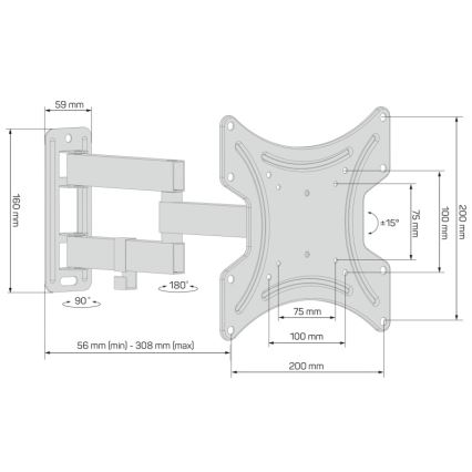 CONNECT IT CMH-2012-BK - Настенное крепление для телевизоров 13-37” черное