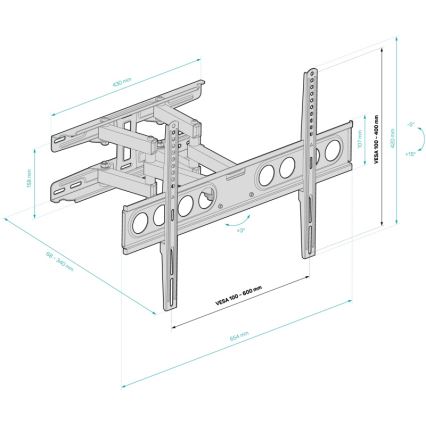 CONNECT IT CMH-7600-BK - Кронштейн для ТВ 32-70” черный