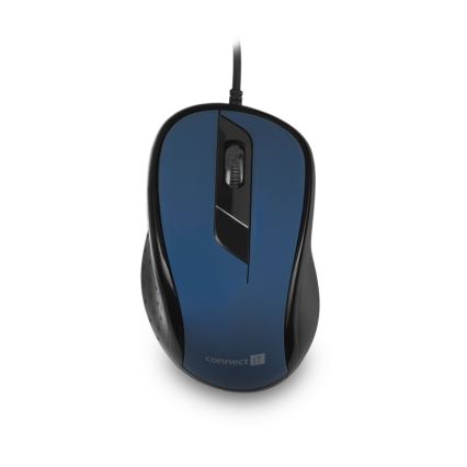 CONNECT IT CMO-1200-BL - Дротова миша 1000 DPI чорний/синій
