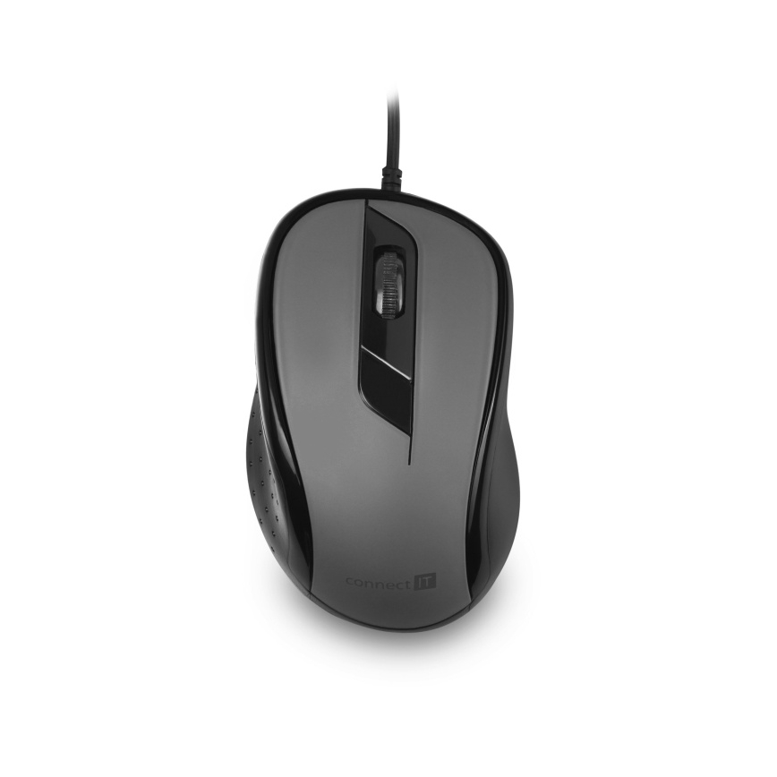 CONNECT IT CMO-1200-GY - Дротова миша 1000 DPI чорний/сірий