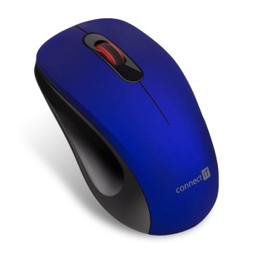 CONNECT IT CMO-2230-BL - Беспроводная бесшумная мышь MUTE 1200 DPI 1xAA черный/синий