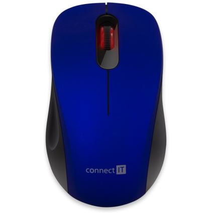 CONNECT IT CMO-2230-BL - Беспроводная бесшумная мышь MUTE 1200 DPI 1xAA черный/синий