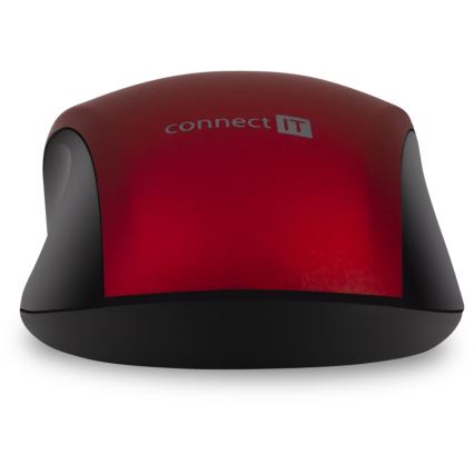 CONNECT IT CMO-2230-RD - Бездротова безшумна миша MUTE 1200 DPI 1xAA чорний/червоний