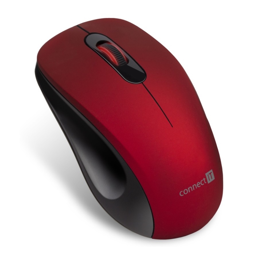 CONNECT IT CMO-2230-RD - Бездротова безшумна миша MUTE 1200 DPI 1xAA чорний/червоний