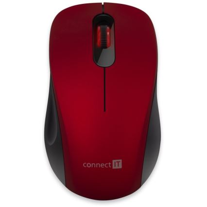 CONNECT IT CMO-2230-RD - Бездротова безшумна миша MUTE 1200 DPI 1xAA чорний/червоний