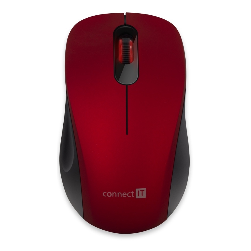 CONNECT IT CMO-2230-RD - Бездротова безшумна миша MUTE 1200 DPI 1xAA чорний/червоний