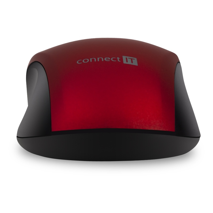 CONNECT IT CMO-2230-RD - Бездротова безшумна миша MUTE 1200 DPI 1xAA чорний/червоний