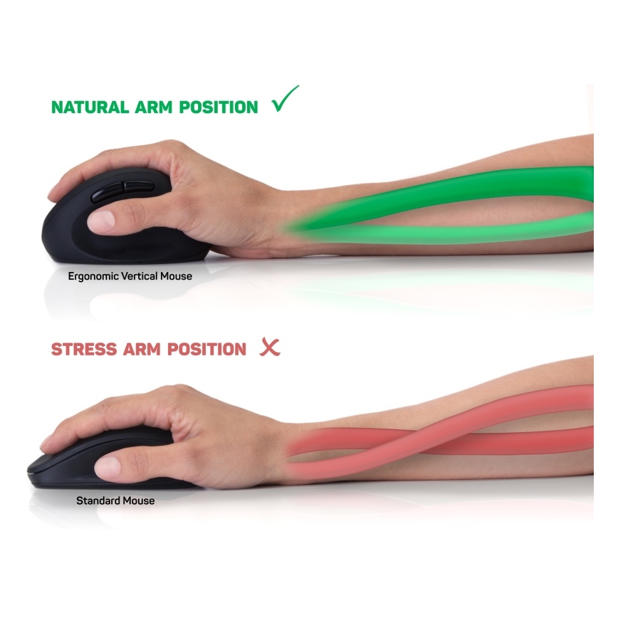 CONNECT IT CMO-2600-BK - Ергономічна бездротова миша 800/1200/1600 DPI 1xAA чорна