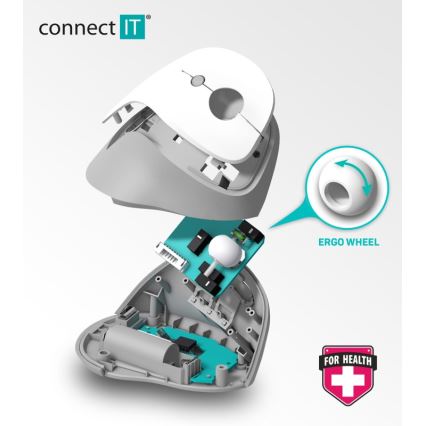 CONNECT IT CMO-2700-BK - Ергономічна бездротова миша 800/1200/1600 DPI 1xAA чорний