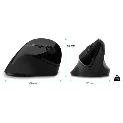 CONNECT IT CMO-2700-BK - Эргономичная беспроводная мышь 800/1200/1600 DPI 1xAA черный
