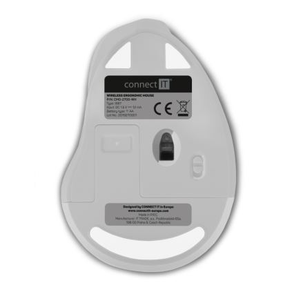 CONNECT IT CMO-2700-WH - Эргономичная беспроводная мышь 800/1200/1600 DPI 1xAA белый