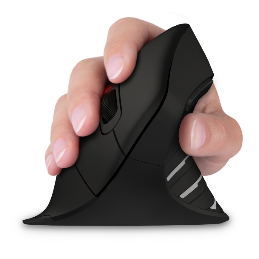 CONNECT IT CMO-2880-BK - Эргономичная беспроводная мышь Verti TriMode 1000/1600/2400 DPI 2xAAA черная