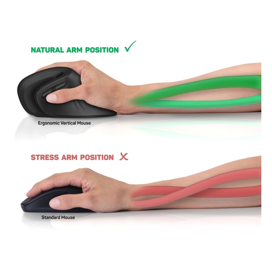 CONNECT IT CMO-2900-BK - Ергономічна бездротова миша 800/1200/1600 DPI 1xAA чорний